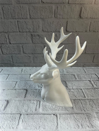 Beyaz Geyik Biblo 23 cm Dekoratif Modern Tasarım