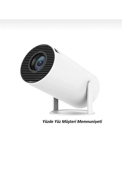 Beyaz LED projeksiyon cihazı HD çözünürlük 2000:1 kontrast 200 ansilümen wifi bluetooth