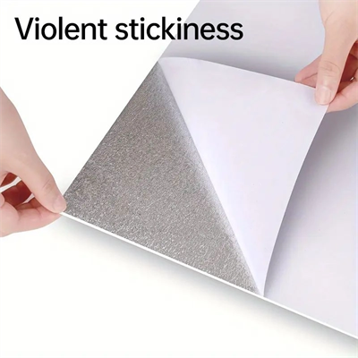 Beyaz Mermer Desenli Alüminyum Plastik Duvar Sticker (30*30)