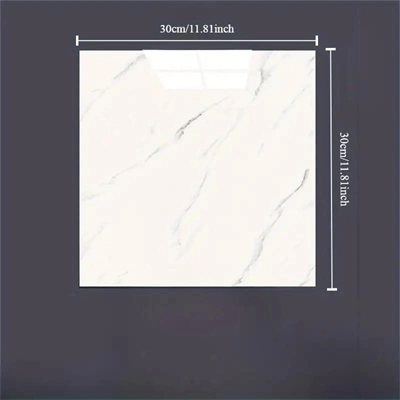 Beyaz Mermer Desenli Alüminyum Plastik Duvar Sticker (30*30)
