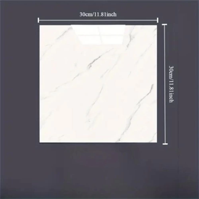 Beyaz Mermer Desenli Alüminyum Plastik Duvar Sticker (30x30)