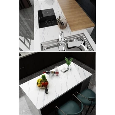 Beyaz Mermer Desenli Yapışkanlı Tezgah Folyosu (3 Mt.x 60 Cm)