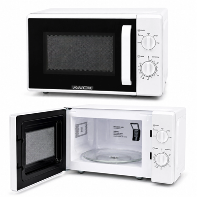 Beyaz Mikrodalga Fırın - Klasik Ön Panel - 20 Litre Kapasite
