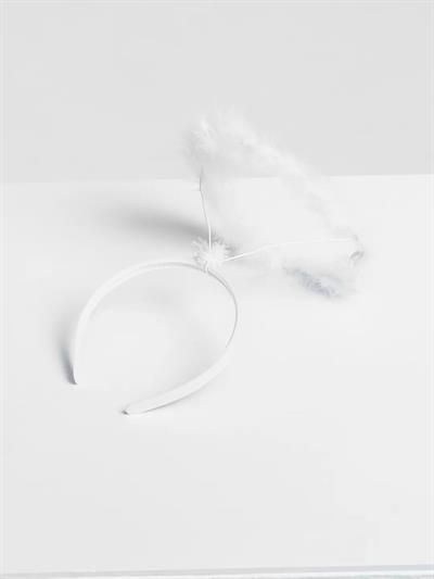 Beyaz Otrişli Tüylü Esnek Yapı Melek Haresi Melek Tacı (3936)