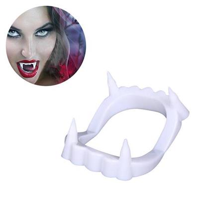 Beyaz Renk Çift Damak Takma Vampir Dişi (3936)