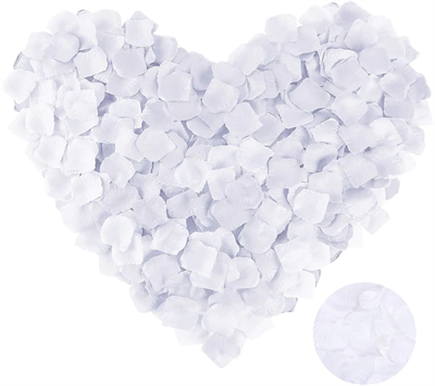 Beyaz Renk Gül Yaprağı - 10 Paket 1000 Adet