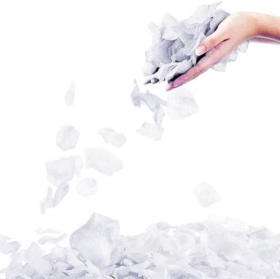 Beyaz Renk Gül Yaprağı Şekilli Konfeti 10 Paket 1000 Adet (3936)