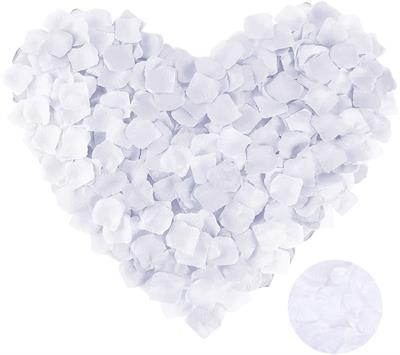 Beyaz Renk Gül Yaprağı Şekilli Konfeti 1 Paket 100 Adet (3936)