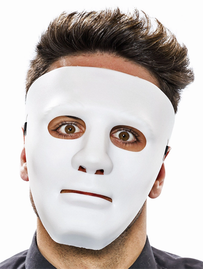 Beyaz Renk Hip Hop Anonim Jabbawockeez Dans Maskesi 18x19 Cm Bx40