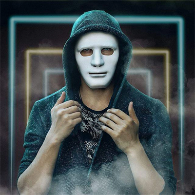 Beyaz Renk Hip Hop Anonim Jabbawockeez Dans Maskesi 18x19 Cm Bx40