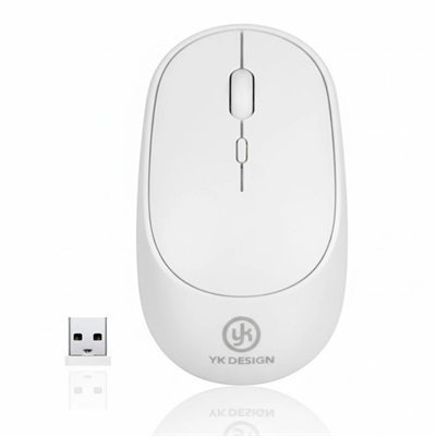Beyaz Renkli Ergonomik Sessiz Kablosuz Mouse – Usb Alıcılı, Ofis Ve Oyun İçin Konforlu Bilgisayar Faresi Ms6310 Bx40
