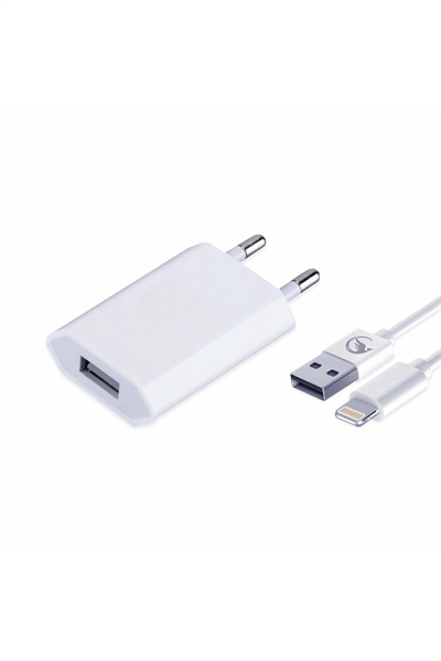Beyaz Renkli USB Bağlantılı Cep Telefonu Şarj Kablosu İthalatçı Garantili 1 Yıl Garanti Süreli