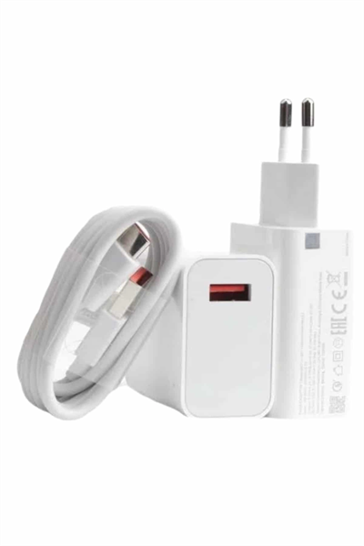 Beyaz Ultra Plus Hızlı Şarj Seti Şarj Adaptörü ve Kablosu 67W