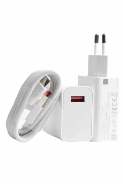 Beyaz Ultra Plus Hızlı Şarj Seti Şarj Adaptörü ve Kablosu 67W