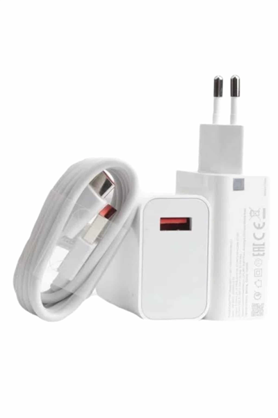 Beyaz Ultra Plus Hızlı Şarj Seti Şarj Adaptörü ve Kablosu 67W