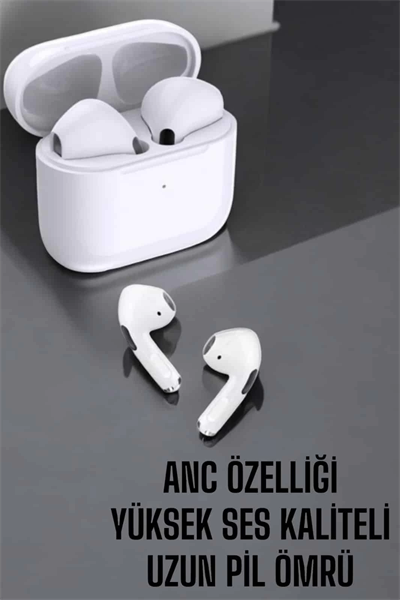 Beyaz Yeni Nesil Pro Bluetooth Kulaklık Yüksek Ses Kaliteli ANC Özelliği