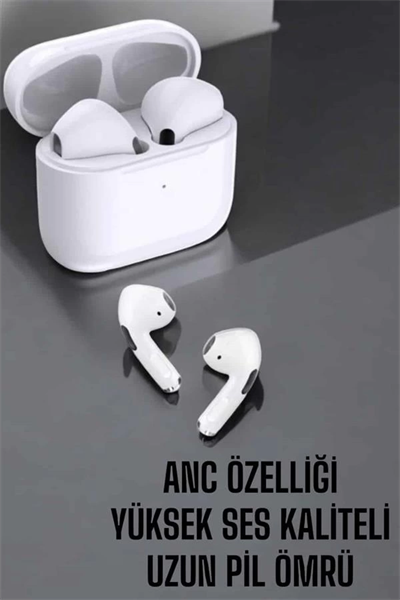 Beyaz Yeni Nesil Pro Bluetooth Kulaklık Yüksek Ses Kaliteli ANC Özelliği
