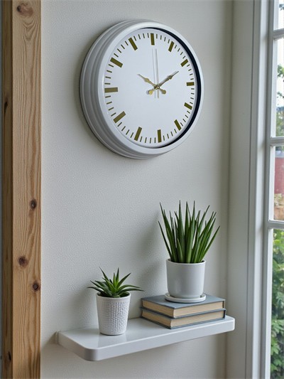 Beyaz Zarafet 40 Cm Metal Duvar Saati