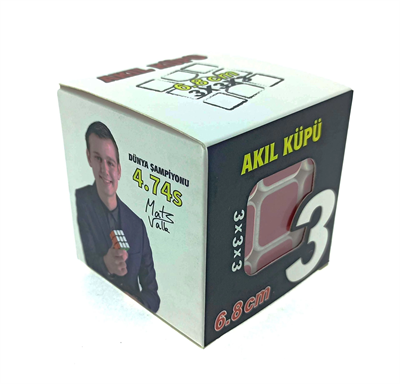Beyaz Zemin Üzeri Renkli Zeka Küpü 3X3X3-6,8 cm