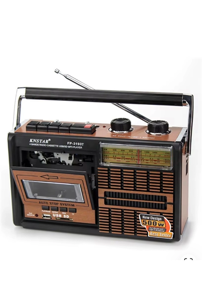 Beyaz nostaljik radyo kaset çalar USB SD FM radyolu 2 yıl garantili Bluetooth yok
