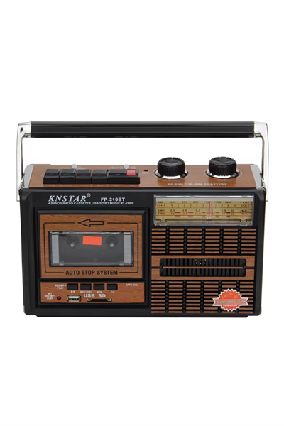 Beyaz nostaljik radyo kaset çalar USB SD FM radyolu 2 yıl garantili Bluetooth yok