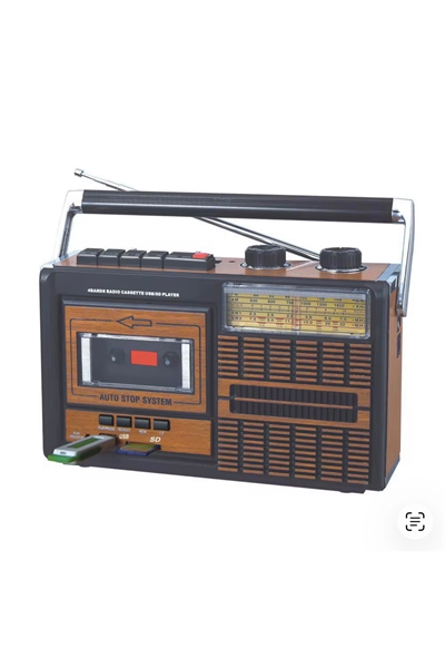 Beyaz nostaljik radyo kaset çalar USB SD FM radyolu 2 yıl garantili Bluetooth yok