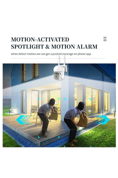 Beyaz wifi kontrollü 1080p HD 2MP 360 derece video kamera SD kart girişli çift LED MP4