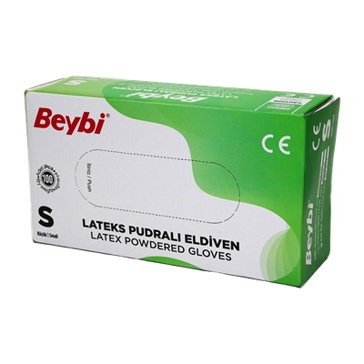 Beybi S Pudralı Muayene Eldiveni 100lü Bx40