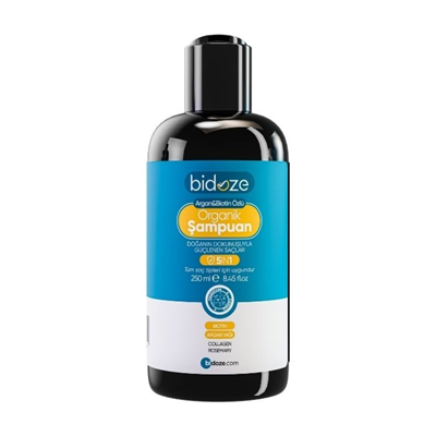Bidoze Argan & Biotin Özlü Organik Şampuan 250 Ml. | Dökülme ve Kepek Karşıtı Onarıcı Bakım