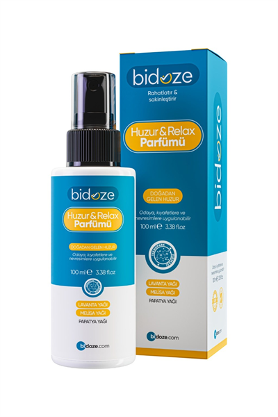 Bidoze Huzur & Relax Parfümü 100 Ml. | Sakinleştirici Uyku ve Yastık Spreyi
