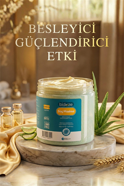 Bidoze Kolajen & Keratin Özlü Onarıcı Saç Maskesi 500 Ml | Yıpranmış Saçlar İçin Yoğun Bakım