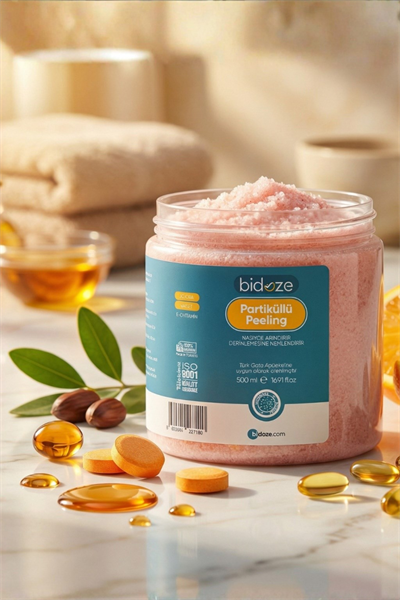 Bidoze Partiküllü Vücut Peelingi 500 Ml | Kolajen ve E Vitamini Destekli Arındırıcı Scrub