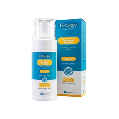 Bidoze Yüz & Makyaj Temizleme Köpüğü 150 Ml | Niacinamide, Centella ve Hyaluronik Asitli Arındırıcı Bakım