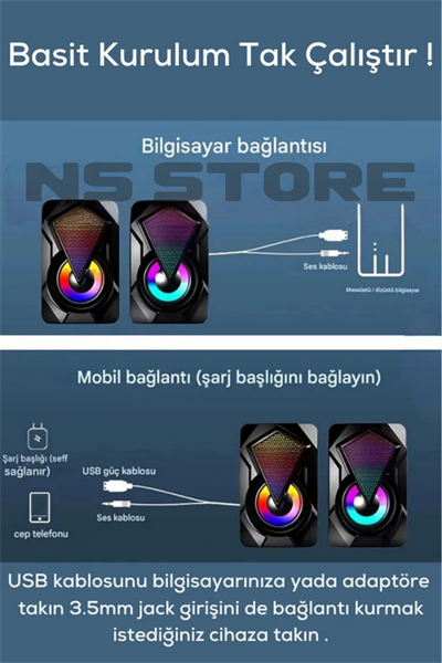 Bilgisayar Hoparlörü - Renk: Çok Renkli, Özellik: Masa Üstü | Teknik Özellikleri ve Kullanım