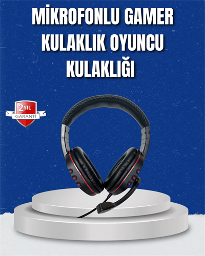 Bilgisayar Oyuncu Kulaklığı – Yumuşak Pedli, Dayanıklı İpli Kablo