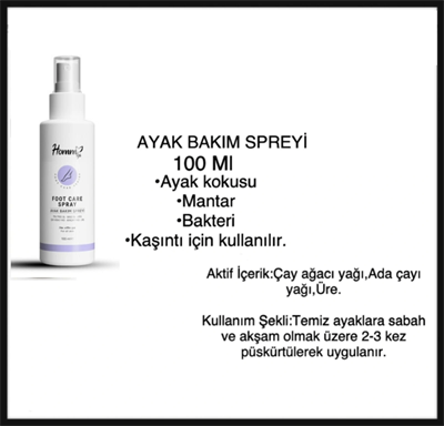 Bitkisel Ayak Koku Giderici Bakım Spreyi