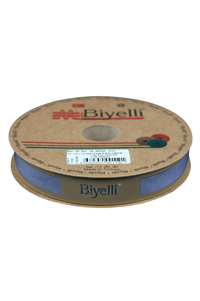 Biye Koton Katlı D23 Koyu Gri 2 Cm 25 Metre %65 Koton %35 Polyester