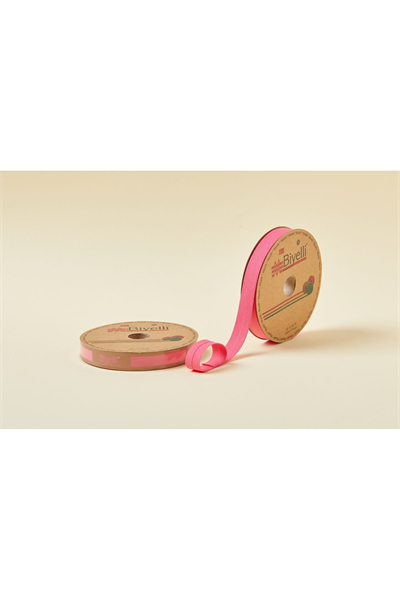 Biye Koton Katlı D24 Fuşya 2 Cm 25 Metre %65 Koton %35 Polyester