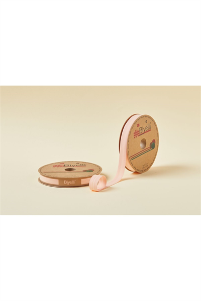 Biye Koton Katlı D45 Somon 2 Cm 25 Metre %65 Koton %35 Polyester