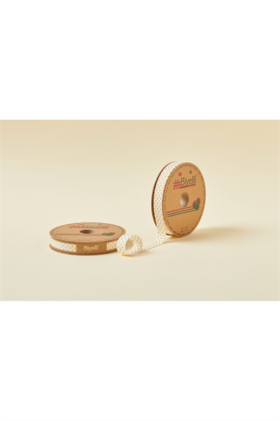 Biye Puanlı Katlı B04 Sarı 2 Cm 25 Metre %65 Koton %35 Polyester