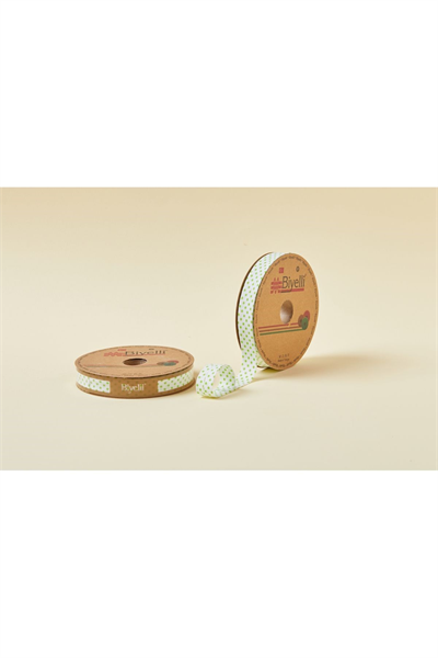 Biye Puanlı Katlı B05 Yeşil 2 Cm 25 Metre %65 Koton %35 Polyester