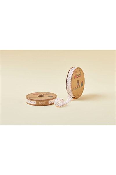 Biye Puanlı Katlı B06 Turuncu 2 Cm 25 Metre %65 Koton %35 Polyester