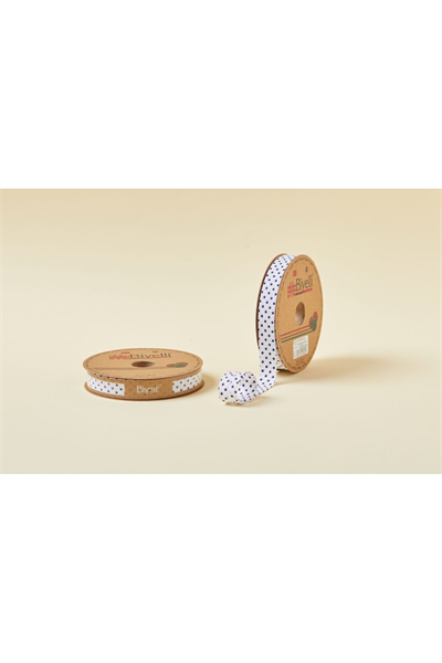 Biye Puanlı Katlı B08 Lacivert 2 Cm 25 Metre %65 Koton %35 Polyester