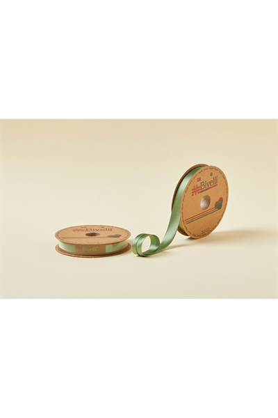 Biye Saten Katlı 027 Koyu Ceviz Yeşili 2 Cm 25 Metre %100 Polyester