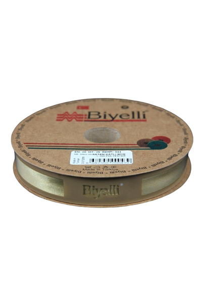 Biye Saten Katlı 044 Yağ Rengi 2 Cm 25 Metre %100 Polyester