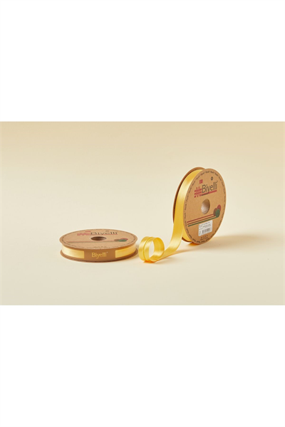 Biye Saten Katlı 048 Koyu Sarı 2 Cm 25 Metre %100 Polyester