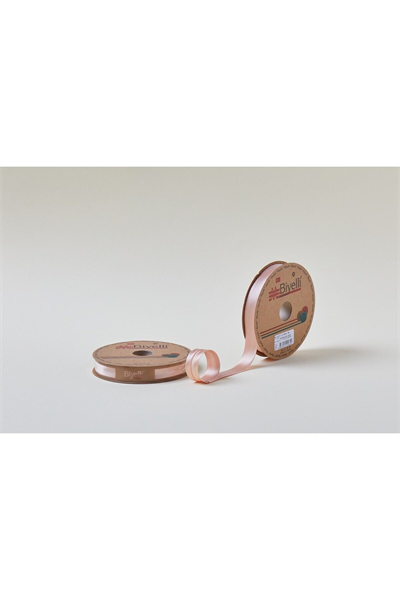 Biye Saten Katlı 065 Somon 2 Cm 25 Metre %100 Polyester