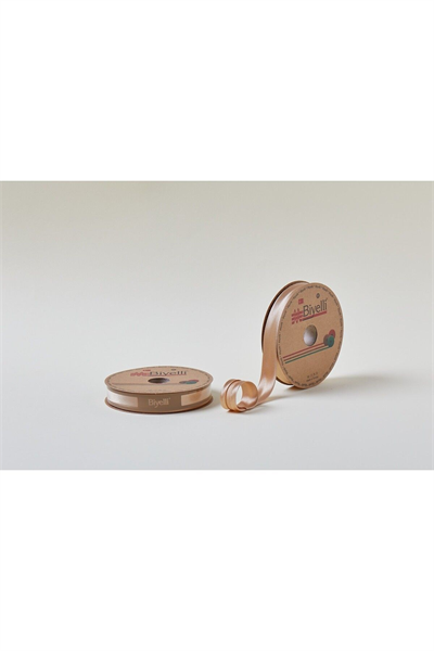 Biye Saten Katlı 080 Koyu Bej 2 Cm 25 Metre %100 Polyester