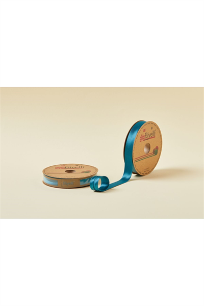 Biye Saten Katlı 082 Petrol 2 Cm 25 Metre %100 Polyester