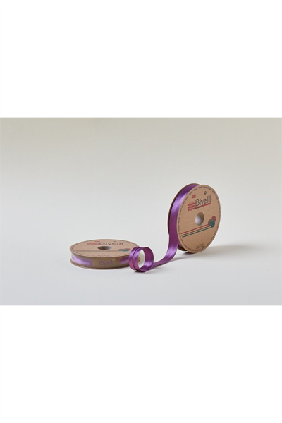 Biye Saten Katlı 083 Mürdüm 2 Cm 25 Metre %100 Polyester